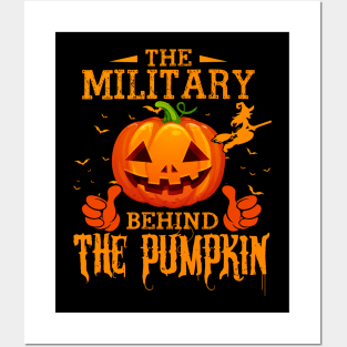 Mens The CHEF Behind The Pumpkin T shirt Funny Halloween T Shirt_MILITARY Posters and Art